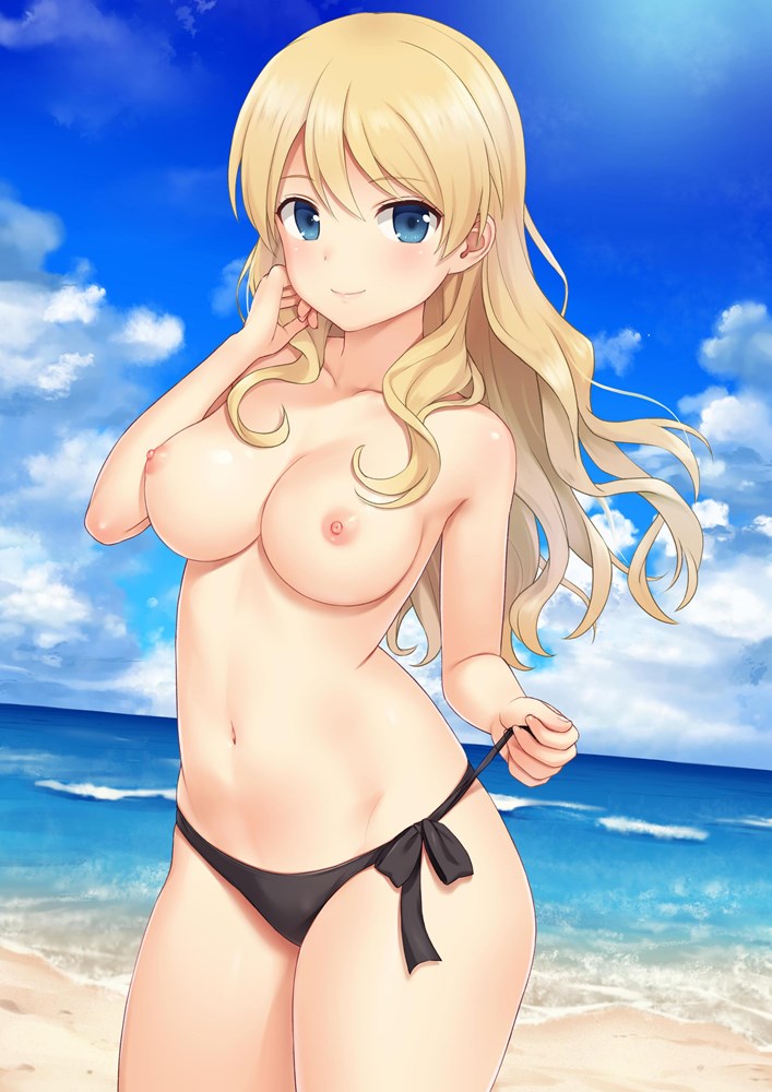 【エロ】パンツ一丁やトップレスになってる女の子の画像【二次】　その８